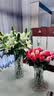 高档仿真玫瑰花假花客厅装饰花摆件餐桌花干花花束绢花摆设插花艺 深粉色-5枝 实拍图