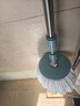 美丽雅旋转拖把 家用手压甩水单拖不带桶拖把杆配件 螺纹锁扣(无桶蓝白款) 实拍图