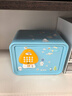 得力（deli）保险箱 儿童玩具存钱罐电子密码保险柜储蓄罐送男孩女孩生日礼物可存可取 蓝色送贴纸 实拍图