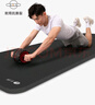 中欧男士健身垫大尺寸瑜伽垫加厚加宽静音专业防滑运动减震跳操隔音垫 黑【185*61cm】含绑带 10mm(厚度) 实拍图