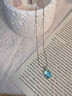 中国黄金（CHINA GOLD）S925银海蓝宝月光石项链女款锁骨链挂坠情人节生日礼物送女友老婆 今/次日达*海蓝宝月光石项链 实拍图