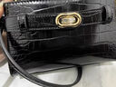 CHARLES&KEITH鳄鱼纹凯莉包手提斜挎婚包包女包生日情人节礼物CK2-50270880-1 Black黑色 S 实拍图
