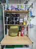 密林卫生间置物架浴室落地储物架滚筒洗衣机免打孔架子 三层白色+挂杆 实拍图