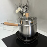 双枪（Suncha）奶锅 316L加厚不锈钢婴儿宝宝辅食小奶锅汤锅蒸煮一体带蒸笼 20cm 实拍图