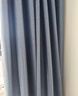 水星家纺免打孔窗帘遮光卧室全遮光布杆子全套飘窗遮阳帘3.6x2.7m蓝色 实拍图
