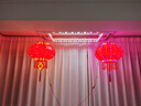 梦选（MENGXUAN）红灯笼大门挂的2026新款一对阳台七彩旋转走马灯马年春节led彩灯 七彩恭喜发财一对装丨45cm直径丨福字灯牌丨360°旋转 2026新款一对装丨遥控开关可定时丨赠遥控器+延长 实拍图
