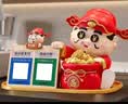 赟娅财神爷摆件收钱二维码店铺收银前台新店开业大吉礼物生意兴隆装饰 【语音播报收款】福袋财神爷托盘 实拍图