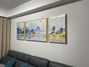 诗六艺家饰客厅装饰画北欧现代简约沙发背景墙挂画三联画大气轻奢壁画晶瓷画 背靠金山（铝合金外框） 晶瓷画左右50*70+中间100*70亮面 实拍图