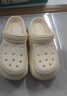 QYCKABY洞洞鞋女夏季2025新款厚底增高户外穿防滑踩屎感沙滩包头凉拖鞋女 米白【文静女孩】 37-38 标准码（内长240MM） 实拍图