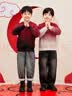 左西男童红色毛衣针织衫秋冬款2026新款男孩本命年冬装 红白渐变 150 实拍图