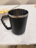 彩致（CAIZHI）304不锈钢马克杯带盖高颜值大容量咖啡杯男女学生水杯黑色 CZ6650 实拍图