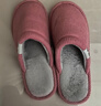 回力棉拖鞋男女士加绒秋冬季室内防臭滑保暖棉拖鞋HL0006皮红38-39码 实拍图