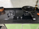 美的（Midea）【天然气】燃气灶双灶家用5.0KW大火力黑晶宽面板台嵌两用双灶 Q330 实拍图
