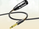 绿联6.5mm转卡侬公头音频线公对公连接线 电吉他贝斯接音响功放调音台转接线 6.35转卡侬公口2米 15241 实拍图