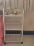 京东物流 落地小推车置物架家用玩具零食办公桌卫生间厨房储物架 白色三层 实拍图