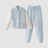 蕉内绒绒501H睡衣男女士珊瑚绒情侣家居服棒球服可外穿秋冬季保暖套装 【女士】水兰拼色 XL 实拍图