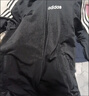 adidas休闲舒适三条纹立领夹克外套男装秋季阿迪达斯官方轻运动   黑色/白（推荐选大一码）   S 实拍图