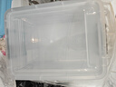 禧天龙收纳箱大号化妆品小件收纳盒证件整理盒文具零件玩具衣物整理箱 3个装 加大号 透明白 40*29*18CM 实拍图