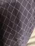 浪莎长睡裤男纯棉日系格子宽松大码青年水洗棉休闲居家裤 深灰 XL 实拍图