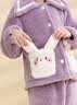 浪莎【法兰绒】儿童睡衣女童睡衣秋冬季加厚保暖中大童少女家居服套装 实拍图