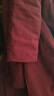 乱在江南棉麻加厚夹棉民族风棉服女中长款冬季新品古典宽松花苞型外套 酒红色 均码 实拍图
