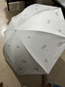 天堂 防紫外线晴雨伞三折 雨伞黑胶防晒太阳伞遮阳晴雨伞 甘酪白 实拍图