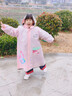 牧萌儿童雨衣带书包位男童女童女孩加长全身学生雨披 粉美人鱼 2XL 实拍图