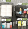 文件资料收纳箱超大号文具储物箱文件收纳超大容量衣服透明收纳盒塑料学生装书整理箱宿舍 黑透 黑透臻选巨大52【长52.I宽38.I高31】 实拍图