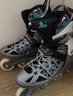 美洲狮（COUGAR ）成人可调码数轮滑鞋直排轮溜冰鞋 银紫M码 实拍图