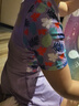 佑游儿童泳衣女中大童女孩游泳衣训练连体速干游泳装32625紫色短袖4XL 实拍图