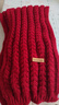 百搭韩版针织毛线红色围巾女2024圣诞冬季高级感新年礼物情侣围脖 针织围巾-酒红色-1个装-保暖 1 实拍图