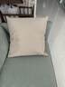 皮尔卡丹（pierre cardin）抱枕靠垫 纯色亚麻沙发抱枕靠垫套加厚仿亚麻 米白色 45*45cm 实拍图