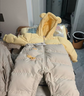 巴拉巴拉童装婴儿羽绒服连体衣宝宝冬装加厚保暖哈衣爬服萌趣造型 咖色小鸭子-白鸭绒 90 cm-充绒量90g起 实拍图