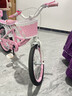 紫榕 儿童自行车女孩单车3-8岁公主款脚踏车男女宝宝小孩童车 公主粉【京仓直发】闪轮护具套装 18寸 适合110-130cm 实拍图