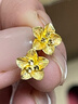 周六福情人节礼物黄金耳钉女足金999花卉耳饰耳针节日 计价 2.29g 晒单实拍图