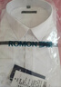 罗蒙（ROMON）纯色商务职业正装男士白衬衫工装外套长袖衬衣男CS108白色3XL 实拍图