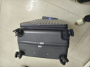 双星（doublestar）高颜值侧开盖行李箱大容量箱女男学生多功能拉杆箱登机密码皮箱子 铁灰色【可坐人丨带杯架】新色系 28英寸 -多人长途 实拍图