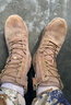 际华三五零五新式棕色作战靴男夏季碳板作战鞋超轻高帮耐磨训练靴真皮登山鞋 棕色新式作战靴【高配款】 42/260【原厂正品 两双鞋垫】 实拍图