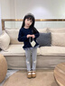 班喜迪女童打底裤秋装2026新款儿童休闲长裤春秋款外穿公主洋气宝宝裤子 灰色 120 实拍图