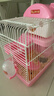 喜帅仓鼠双层笼子S2318T 城堡仓鼠笼 含跑轮水壶食盆 颜色随机 实拍图