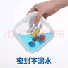 龙士达食品级密封保鲜盒 微波炉饭盒 透明塑料储物水果冰箱收纳盒2.5L*2 实拍图