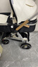 纽贝耳newber婴儿车 婴儿推车 婴儿车0-3岁用折叠可坐可躺带减震 可换向 黑白 防风保暖罩+防蚊罩+抑菌护脊板 实拍图