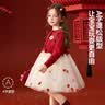 ASK JUNIOR【新年装】女童连衣裙25冬季新品保暖毛衣时尚拼接网纱连衣裙小童 实拍图