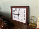 北极星（POLARIS）挂钟客厅钟表简约静音时钟时尚石英钟现代办公室挂表43*35cm木纹 实拍图