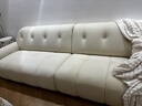 冬熊棉花糖真皮沙发法式奶油风客厅小户型轻奢白色钢琴键云朵沙发 【大四人位3.1米】 头层真皮【旗舰版】凝胶记忆棉+6CM紫罗兰 实拍图