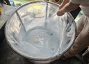 iuu婴儿游泳桶免安装 儿童洗澡桶 可折叠泡澡桶家用新生儿游泳池浴桶 【免安装-透明】超大号游泳全套~ 母婴级面料，耐磨稳固防变形 实拍图