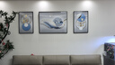 诗六艺家饰客厅装饰画北欧现代简约沙发背景墙挂画三联画大气轻奢壁画晶瓷画 前程似锦（铝合金外框） 晶瓷画左右40*60+中间80*60亮面 实拍图
