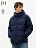 盖璞（GAP）男装秋季款logo宽松连帽泡芙羽绒服百搭简约外套791896 黑色 S (165/88A)亚洲尺码 实拍图