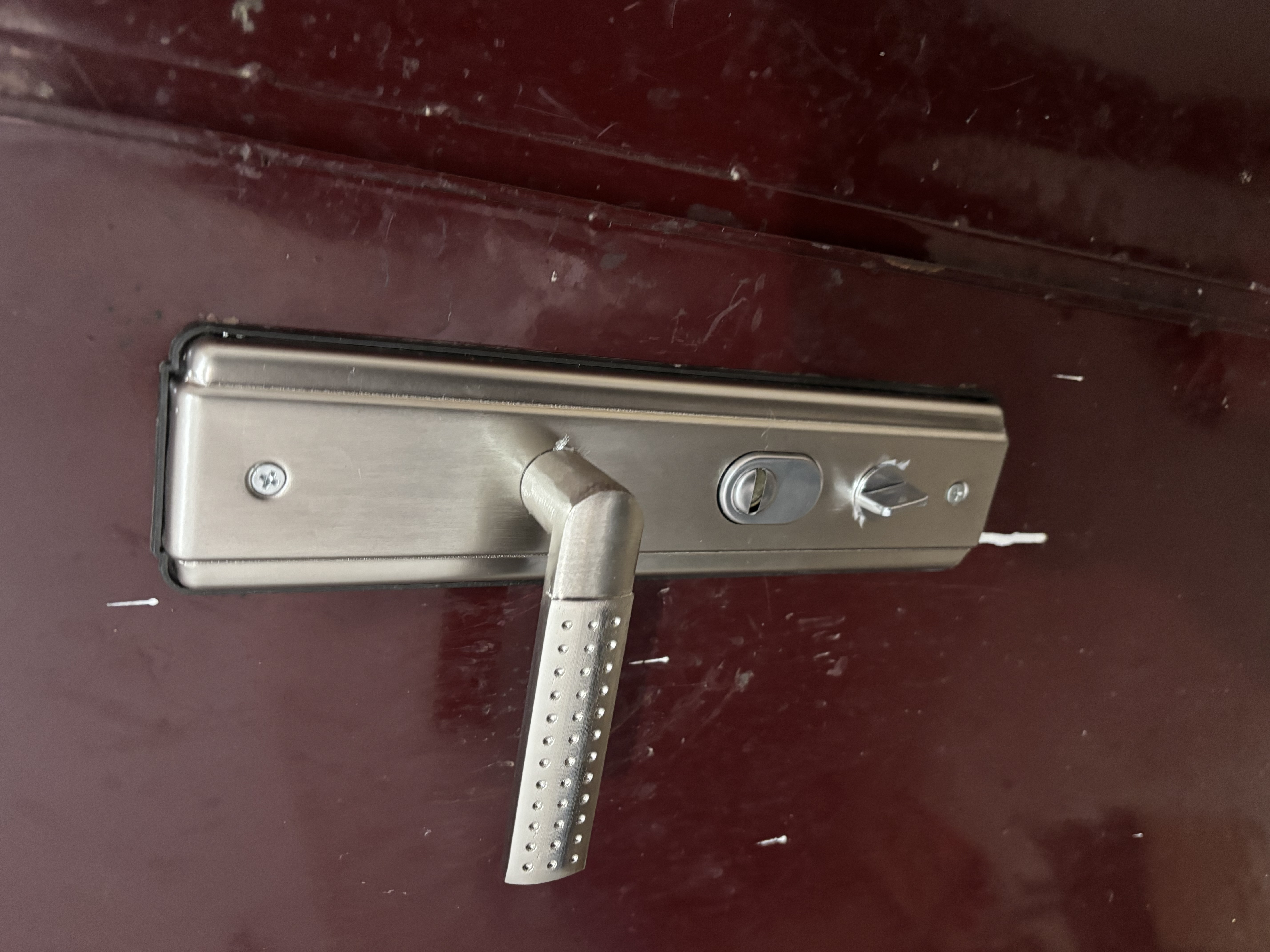 钜士盾 防盗门把手适用于大门入户门拉手进户门面板加厚 通用型门锁 【无锁体锁芯】 实拍图