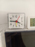 学生闹钟时尚时钟可爱钟表卧室床头塑料电子时钟家用 白色 实拍图